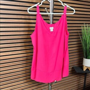 Add a pop of color! Pink Sleeveless Top - Chicos 2 - tank style top bright pink